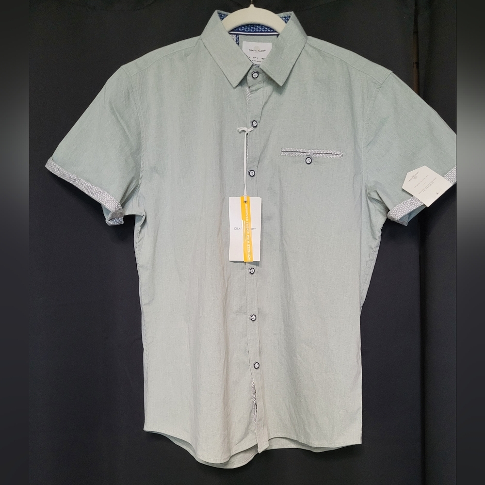 Craft +Flow Short Sleeve Button up Shirt Mens Size Medium